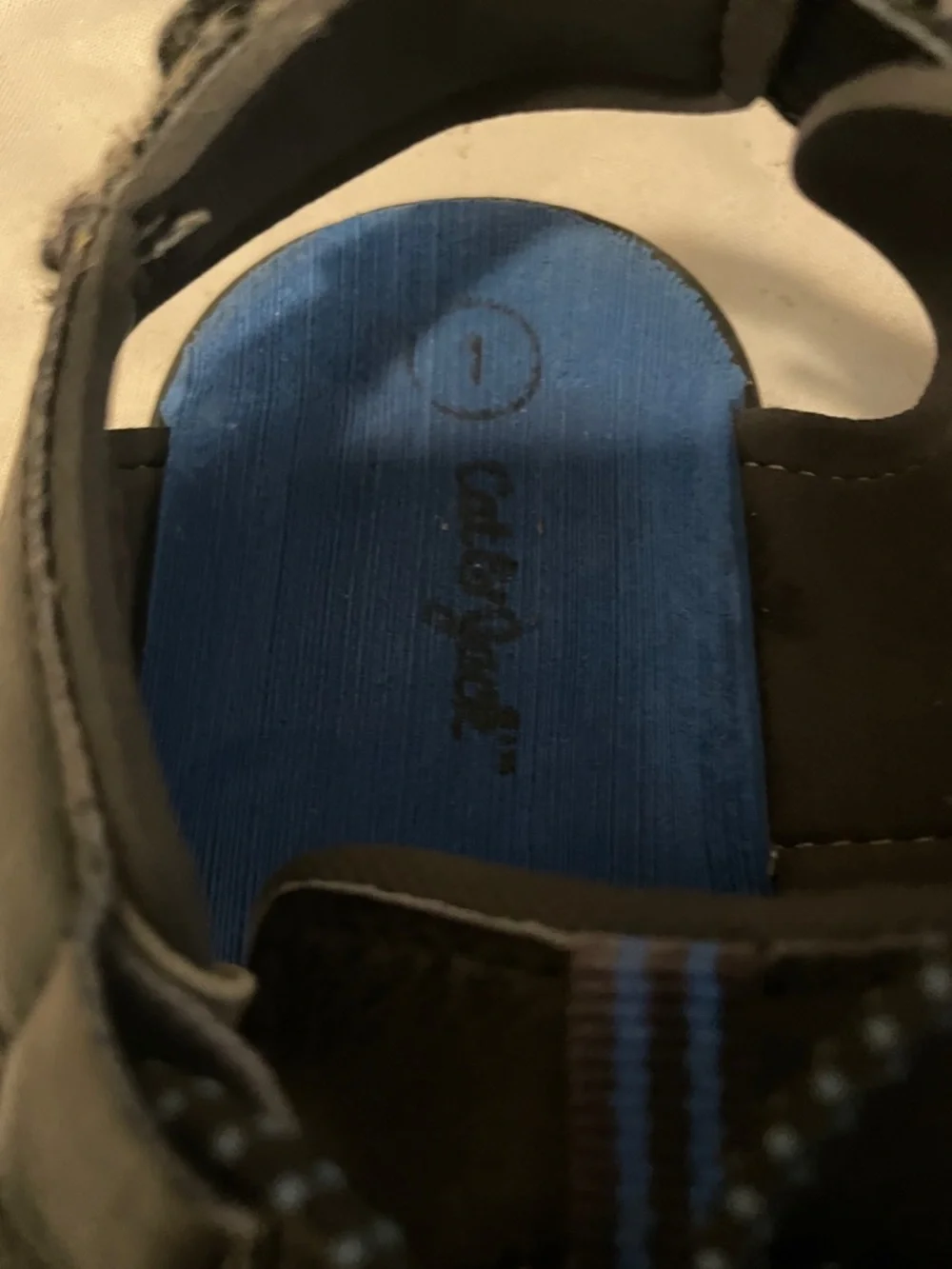 Cat & Jack Black & Blue Kids velcroe Closed-Toe Sport Sandals little kids size 1 - Picture 6 of 7